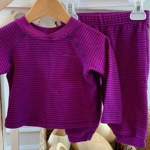 Patagonia Fleece top and pant bottom Girls 6mo